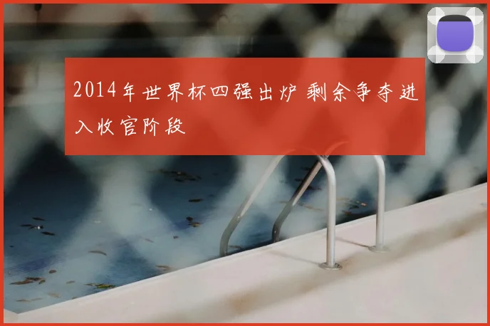 2014年世界杯四强出炉 剩余争夺进入收官阶段