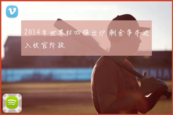 2014年世界杯四强出炉 剩余争夺进入收官阶段